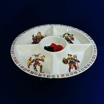 Snack Tray Divided Gambling Theme Roulette Wheel Motif Ceramic Vintage 14&quot; - $31.64