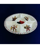 Snack Tray Divided Gambling Theme Roulette Wheel Motif Ceramic Vintage 14&quot; - £25.29 GBP