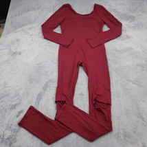 Many Many Jumpsuit Womens M Red Plain Long Sleeve Scoop Neck Distressed ... - £28.02 GBP