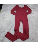 Many Many Jumpsuit Womens M Red Plain Long Sleeve Scoop Neck Distressed ... - £28.38 GBP