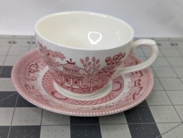 Churchill Willow Rosa Cup Saucer Lot England - $12.95