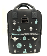 Disney Parks Loungefly Haunted Mansion Canvas Backpack Leota Hatbox Ghos... - $1,891.73 MXN