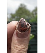 Electroformed  Copper Mahogany Obsidian Ring - $61.47 CAD