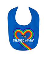 NEW NBA Orlando Magic Basketball Team Logo Rainbow Heart Baby Bib blue - $20.44 CAD