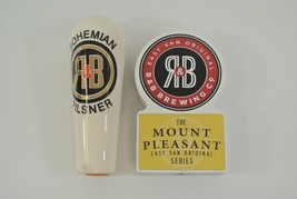 R&amp;B Brewery Lot of 2 Beer Tap Handles Bohemian Pilsner Mount Pleasant Ce... - $19.24