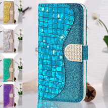 Luxury Bling Leather Wallet Stand Case Cover For iPhone 12 11 Pro Max XR XS 7 8+ - £37.07 GBP