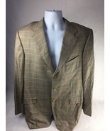 Ermenegildo Zegna Neiman Marcus Mens Suit Jacket Brown Glen Check Cashme... - $97.99