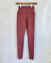 Alo Yoga Airlift High Waist Legging 7/8 Women XS Red Mauve Stretch Athle... - $49.99