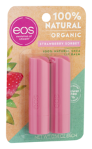 EOS Organic Lip Balm Strawberry Sorbet Lip Care to Moisturize Dry Lips NEW - £5.42 GBP