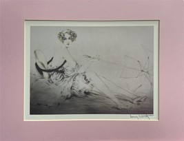 Louis Icart Summer 2 Four Season Suite Pink Matted Plate Signed Lithograph - £247.16 GBP