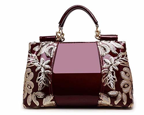 Fashion patent leather bag portable lady shoulder messenger bag (white) - $67.62