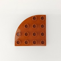 Lego Duplo Round Corner 4 x 4 Base Plate Dark Orange 98218 Brick Blocks Brown - £1.33 GBP