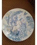 Pretty Barrington Collection Decorative 10&quot; Plate! Blue &amp; Yellow, Grapes... - $21.60