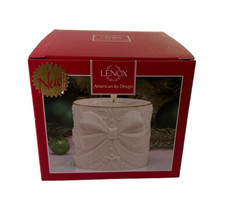 Lenox American by Design Radiant Light Ivory Bow Gold Trim Votive Candle... - $13.24