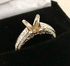 Diamonds Gabriel &amp; Co Diamond Engagement Ring Semi-Mount Setting Mountin... - £856.34 GBP