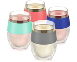 Cooling Cups 4 pcs Plastic Double Wall Insulated Freezable 8.5oz Assorte... - £55.49 GBP