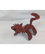 Janey Katz Metal Art Sculpture Fox Cat Dog Red 1979 Dodge Truck 2003 - $59.95