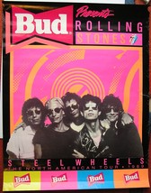 Budweiser Steel Wheels Tour 1989 North American Tour 26*22 Inch Large Po... - £38.98 GBP