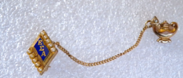 Epsilon Sigma Alpha Service Organization Gold Tone Lapel Pin with Lantern Guard - £19.34 GBP
