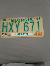 Vintage Georgia License Plate - 1983-1989 Upson County Tag HXY 671 - $240.15 MXN