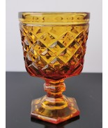 Vintage Amber Indiana Glass Goblet - $27.69