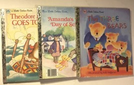 Little Golden Books Lot of 3 Three Bears Theodore Goes To Amanda - £5.51 GBP