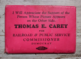 Vintage Thomas E Carey Railroad PS Commissioner Democrat Campaign Mirror - $27.87