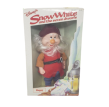 Vintage Bikin Snow White And The Seven Dwarfs 6.5&quot; Fully Jointed Happy Doll - £29.50 GBP