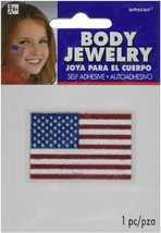 Body Jewelry - USA Self Adhesive Flag - Easy to Apply and Remove! - $1.28