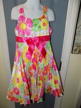 Ashley Ann Spring/Summer Floral Party Dress Sleeveless Size 7 Girl&#39;s EUC - £13.26 GBP