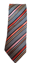 SEANJOHN Men&#39;s Neck Tie, 100% Silk Necktie, Striped Black Red Pink - £3.47 GBP