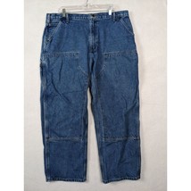 Carhartt Mens Jeans Double Knee Carpenter Size 42x30 Cotton Blue - $59.68