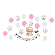 Its a girl party decorations baby balloons banner pink announcement show... - $11.00