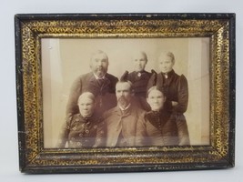 Victorian Family Portrait Sepia Sisters Brothers Illusion 1800s Antique Framed - £76.08 GBP