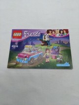 Lego Friends Olivia&#39;s Exploration Car Instruction Manual Only 41116 - £5.53 GBP