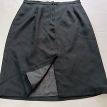 J.R. II Ltd Back Zipper Women's Black Polyester Skirt Size 16W Measured Waist 37 image 2