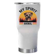 My Spirit Is Boxer Dog Tumbler 30oz With Lid Gift for Animal Lover - Vintage Sun - £23.35 GBP