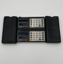Pair Vintage Casio Memory 8R Calculators w/Case For Parts - $13.55