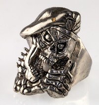 1987 G &amp; S Gordon &amp; Smith Color Argento Teschio Granata Biker Misura Ane... - $1,077.50 MXN
