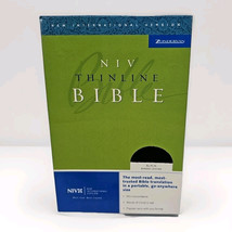 NIV Thinline Bible 2005 Black Bonded Leather New In Box  - $98.95