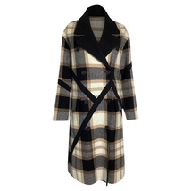 Burberry Tartan Plaid Double-Breasted Coat In Wool Women Multicolor Size 4 - $932.90