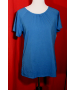 Amazon Essentials Women&#39;s L  Soft Knit T-Shirt Top Key Hole Peacock Blue - €8,64 EUR