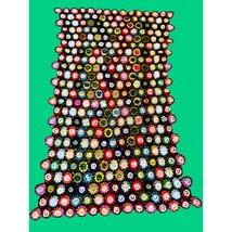 Vintage 1960&#39;s Flower Power Psychedelic Crocheted Artisan Made Blanket - £59.35 GBP