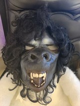 Gorilla King Kong Ape Head Mask Latex Adult Black Monkey Ape Growling Halloween - £17.64 GBP