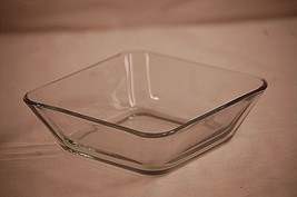 Classic Style Clear Glass Serving Dish or Candy Nut Bowl 6 3/8&quot; Square E... - £13.13 GBP