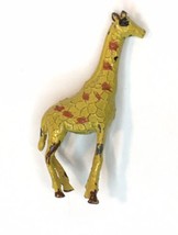 Vintage Miniature Giraffe Painted Metal Marked JAPAN Does not stand on it&#39;s own - £7.81 GBP