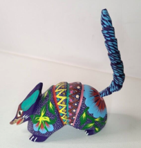 Oaxacan Armadillo Folk Art Mexico Reyna Melchor Hand carved and painted ... - $25.69