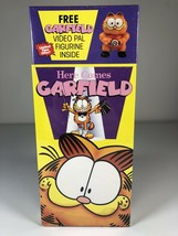 VERY RARE HTF HERE COMES GARFIELD VHS 1990 VCR TAPE W/ FIGURINE NEW SEALED - £30.42 GBP