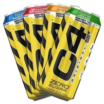 C4 Energy Carbonated Zero Sugar Energy Drink 4 Flavor Variety Pack 4 Can Sampler - £16.02 GBP
