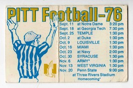 VINTAGE 1976 Pitt Panthers Schedule National Championship Season Tony Do... - $24.74
